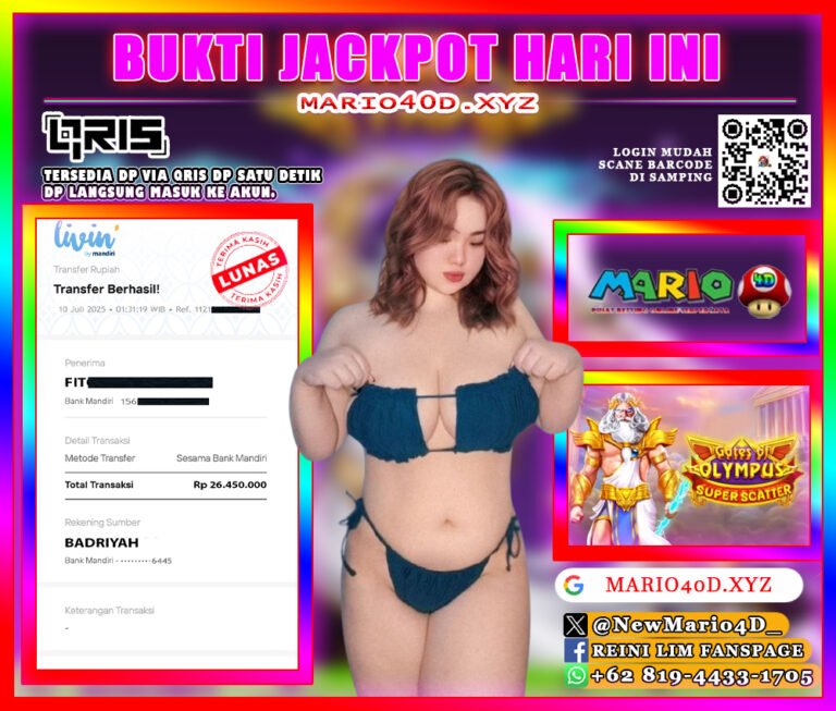 BUKTI KEMENANGAN MEMBER MARIO4D TGL 10 JULI 2025