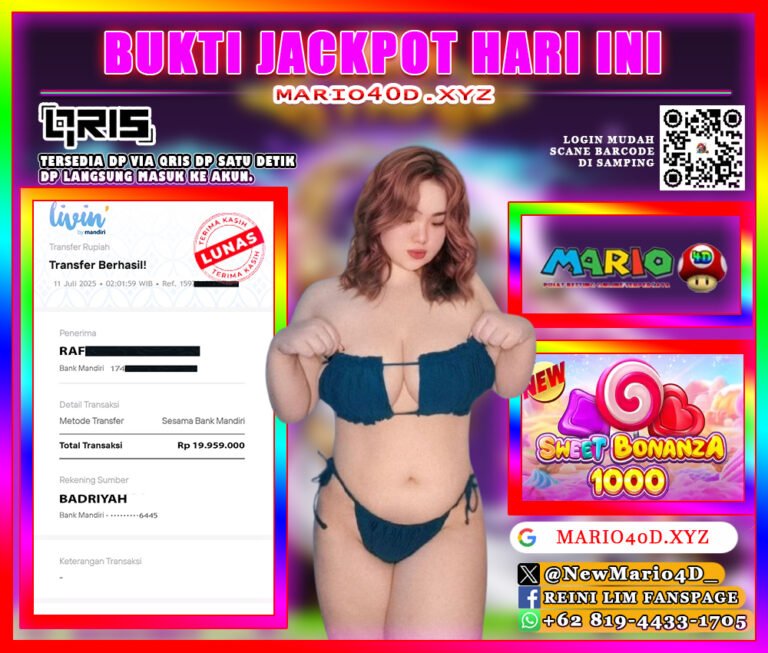 BUKTI KEMENANGAN MEMBER MARIO4D TGL 11 JULI 2025