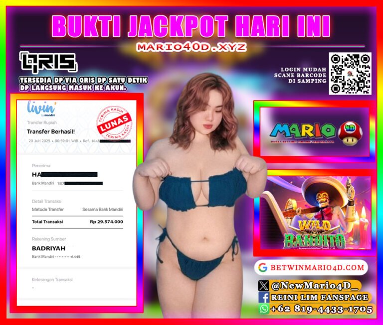 BUKTI KEMENANGAN MEMBER MARIO4D TGL 20 JULI 2025