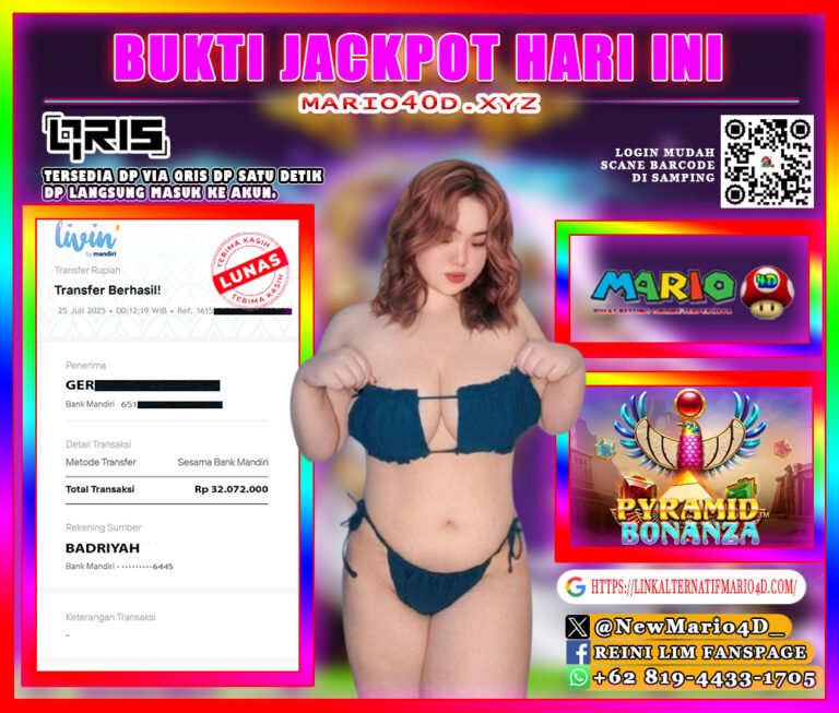 BUKTI KEMENANGAN MEMBER MARIO4D TGL 25 JULI 2025
