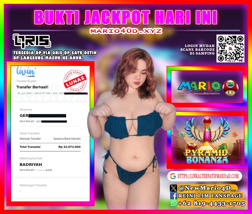 BUKTI KEMENANGAN MEMBER MARIO4D TGL 25 JULI 2025