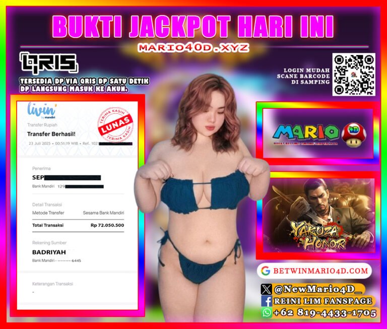BUKTI KEMENANGAN MEMBER MARIO4D TGL 23 JULI 2025