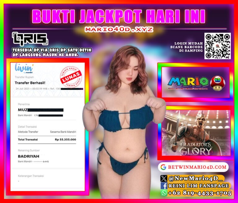 BUKTI KEMENANGAN MEMBER MARIO4D TGL 24 JULI 2025