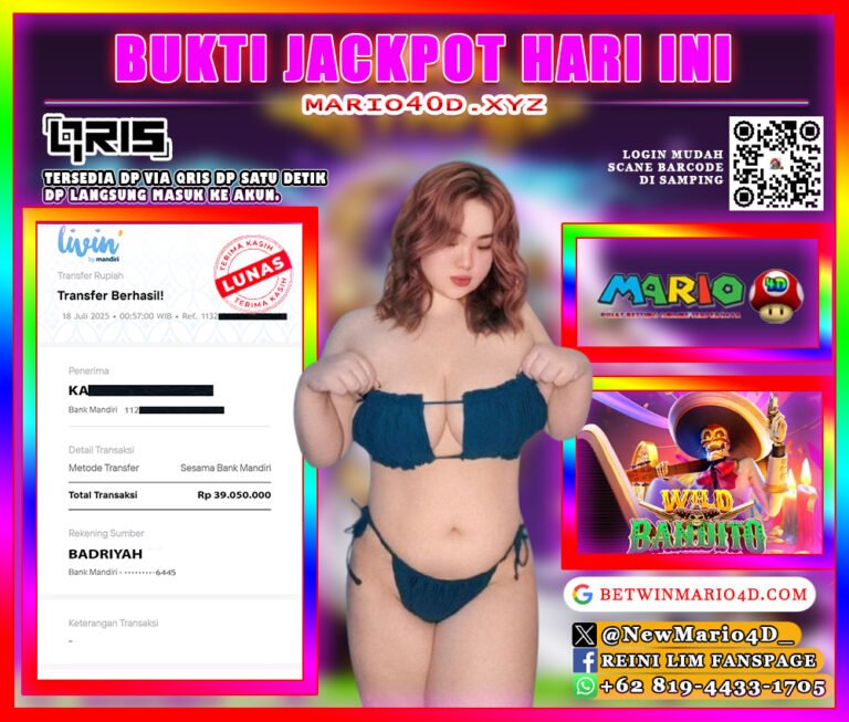 BUKTI KEMENANGAN MEMBER MARIO4D TGL 18 JULI 2025
