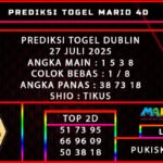 PREDIKSI TOGEL DUBLIN POOLS 27 JULI 2025