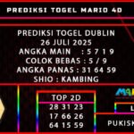 PREDIKSI TOGEL DUBLIN POOLS 26 JULI 2025