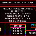 PREDIKSI TOGEL FINLANDIA POOLS 28 JULI 2025