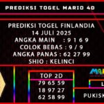 PREDIKSI TOGEL FINLANDIA POOLS 14 JULI 2025