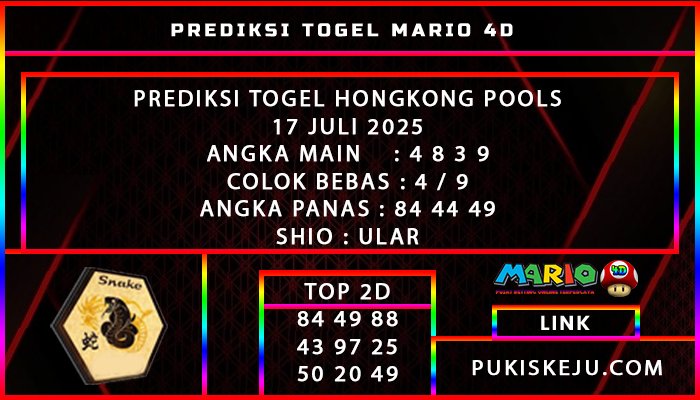 PREDIKSI TOGEL HONGKONG POOLS 17 JULI 2025