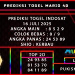 PREDIKSI TOGEL INDOSAT POOLS 16 JULI 2025