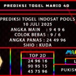 PREDIKSI TOGEL INDOSAT POOLS 10 JULI 2025