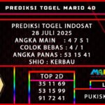 PREDIKSI TOGEL INDOSAT POOLS 28 JULI 2025