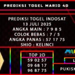 PREDIKSI TOGEL INDOSAT POOLS 13 JULI 2025