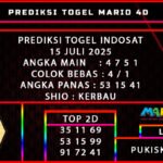 PREDIKSI TOGEL INDOSAT POOLS 15 JULI 2025
