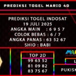 PREDIKSI TOGEL INDOSAT POOLS 19 JULI 2025