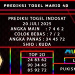 PREDIKSI TOGEL INDOSAT POOLS 20 JULI 2025