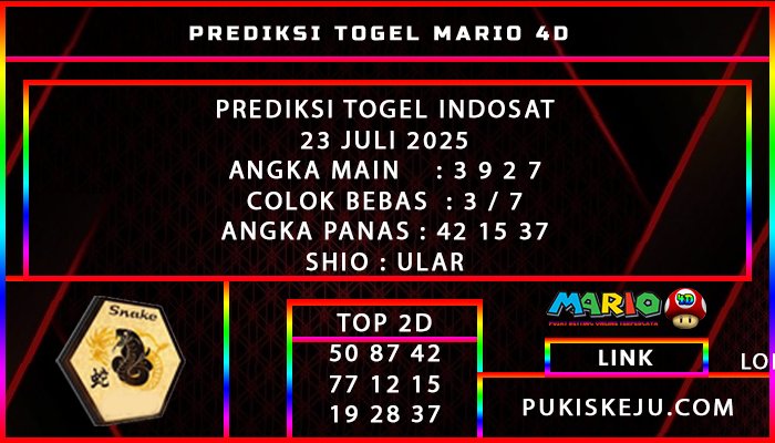 PREDIKSI TOGEL INDOSAT POOLS 23 JULI 2025