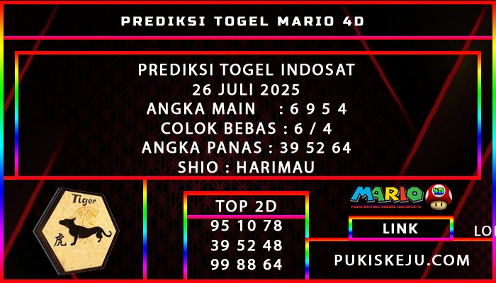 PREDIKSI TOGEL INDOSAT POOLS 26 JULI 2025