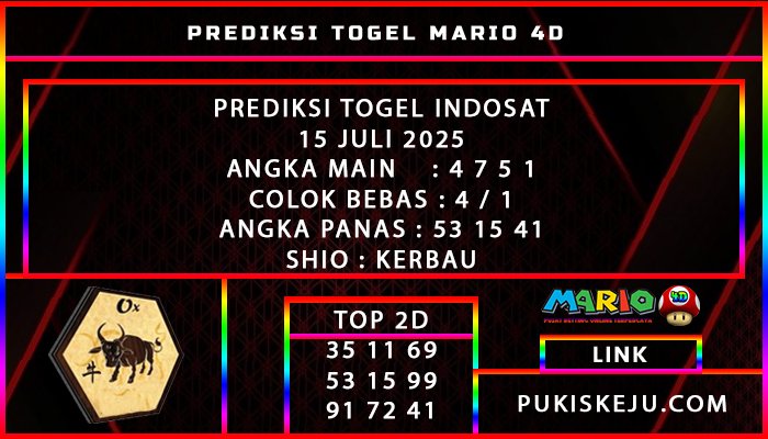 PREDIKSI TOGEL INDOSAT POOLS 15 JULI 2025