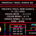 PREDIKSI TOGEL NEW GUINEA POOLS 11 JULI 2025
