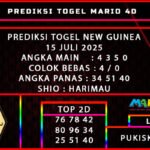 PREDIKSI TOGEL NEW GUINEA POOLS 15 JULI 2025