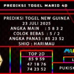 PREDIKSI TOGEL NEW GUINEA POOLS 23 JULI 2025