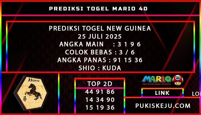 PREDIKSI TOGEL NEW GUINEA 25 JULI 2025