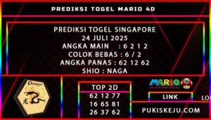 PREDIKSI TOGEL SINGAPORE POOLS 24 JULI 2025