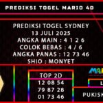 PREDIKSI TOGEL SYDNEY POOLS 13 JULI 2025
