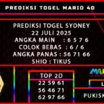 PREDIKSI TOGEL SYDNEY POOLS 22 JULI 2025