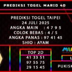 PREDIKSI TOGEL TAIPEI POOLS 24 JULI 2024