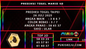 PREDIKSI TOGEL TAIPEI POOLS 26 JULI 2024