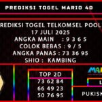 PREDIKSI TOGEL TELKOMSEL POOLS 17 JULI 2025