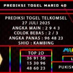 PREDIKSI TOGEL TELKOMSEL POOLS 27 JULI 2025