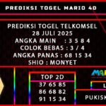 PREDIKSI TOGEL TELKOMSEL POOLS 28 JULI 2025