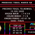 PREDIKSI TOGEL TELKOMSEL POOLS 12 JULI 2025