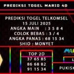 PREDIKSI TOGEL TELKOMSEL POOLS 15 JULI 2025