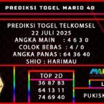 PREDIKSI TOGEL TELKOMSEL POOLS 22 JULI 2025