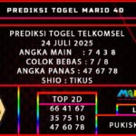 PREDIKSI TOGEL TELKOMSEL POOLS 24 JULI 2025