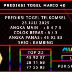 PREDIKSI TOGEL TELKOMSEL POOLS 25 JULI 2025