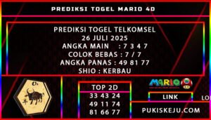 PREDIKSI TOGEL TELKOMSEL POOLS 26 JULI 2025
