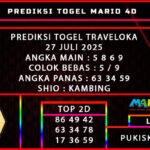 PREDIKSI TOGEL TRAVELOKA POOLS 27 JULI 2025