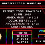 PREDIKSI TOGEL TRAVELOKA POOLS 12 JULI 2025
