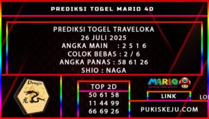 PREDIKSI TOGEL TRAVELOKA POOLS 26 JULI 2025
